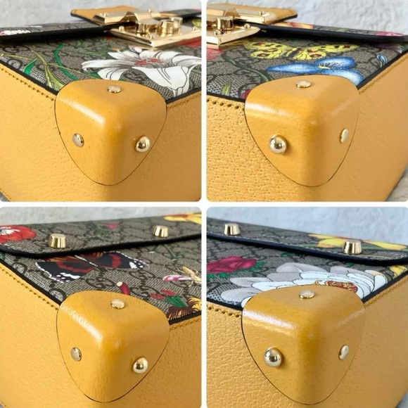 💎 Rare GUCCI GG Flora Padlock Bamboo Multicolor Limited Edition 100% Authentic! - Picture 8 of 17